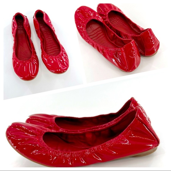 Tory Burch Shoes - Tory Burch
Women's Red Eddie Patent Leather Ballet Flat  size 9 M